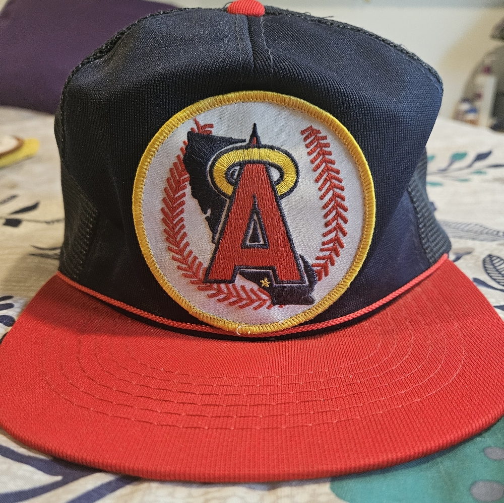 Angels Black and Red Baseball Cap